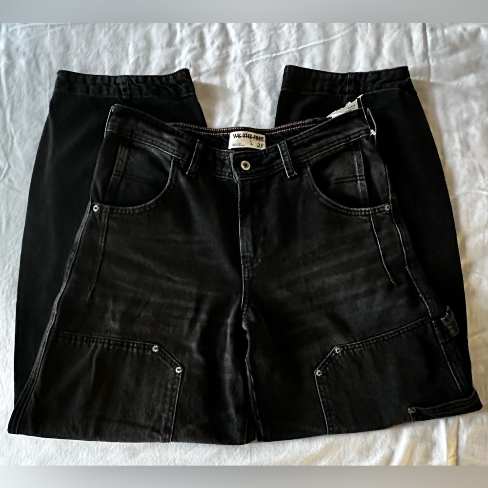Free People We The Free Loren High Rise Carpenter Barrel Jeans Size 28 NWT - Picture 7 of 15